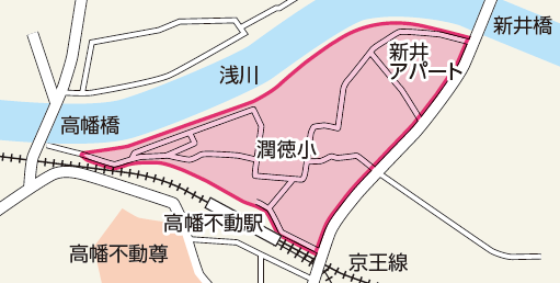 画像：高幡・新井3丁目地区の地図