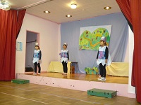5歳児らいおん組の劇遊びの始まりの場面の写真