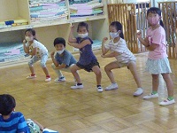 5歳運動会の練習の写真