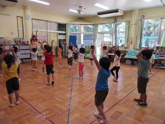 4歳児クラス運動会練習の様子の写真