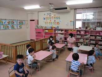 1歳児室の全体の様子の写真