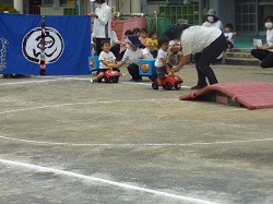 1歳児の競技の様子の写真1