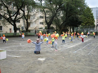 4歳児クラスの運動会練習の様子の写真