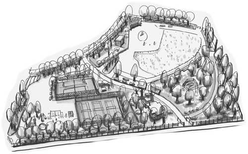 イラスト：多摩平第一公園全体図