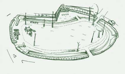 イラスト：落川公園全体図