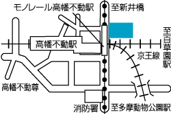 地図：こども応急診療（平日準夜診療所）案内図