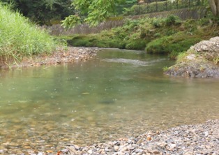 写真：雨の西浅川