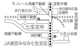 グリーンライフ七生の地図の画像。