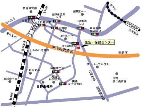 地図：生活・保健センター案内図