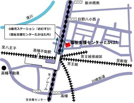 地図:0歳児ステーション「おむすび」案内図