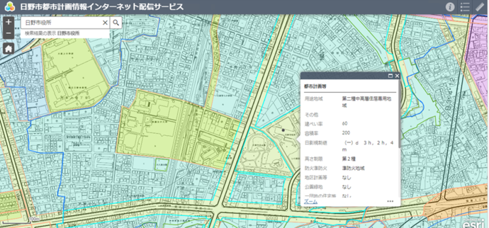 地図情報表示例の画像