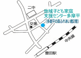 地域子ども家庭支援センター多摩平地図