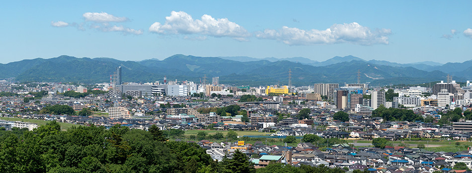 写真：高台から見下ろした日野市の風景