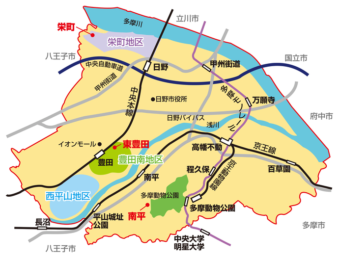 日野市全図
