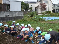 写真：いもほりに来たところ