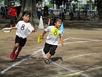 写真：リレーの様子