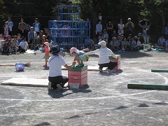 写真：運動会2歳児親子競技