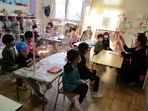 写真:歯みがき指導