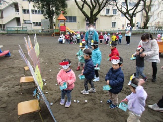 節分集会1歳の様子の写真