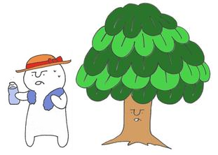 イラスト：熱中症対策ひのったとかしの木