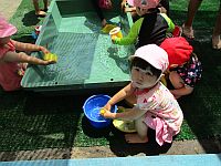 2歳児の水遊びの様子の写真2