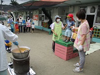 写真：カレー作りを見たよ