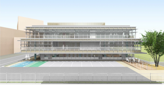 (仮称)日野市子ども包括支援センター施設外観イメージ画像