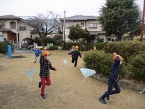 写真：5歳凧あげ