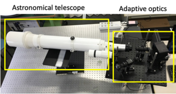 補償光学系実験装置の写真