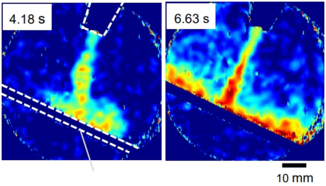 水蒸気分布を可視化した写真