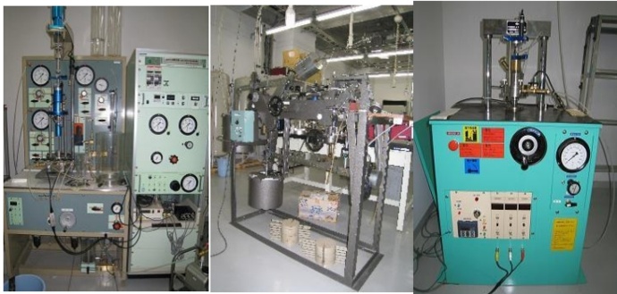 地盤材料を評価するための試験機の写真