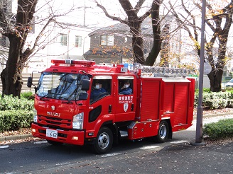 消防自動車の様子の写真