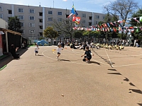 写真：4歳児のリレーの様子