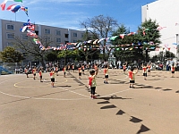 写真：5歳児八木節おどり