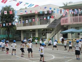 4歳児クラス競技ダンスの様子