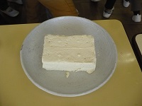 完成した豆腐の写真
