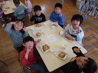 ピザが出来上がった時の様子の写真