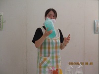 今度は水色のジュースになった写真です。