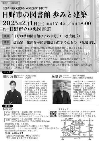 日野市の図書館　歩みと建築（ちらし裏）