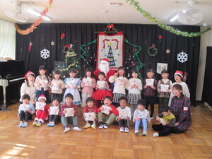 サンタさんとの集合写真