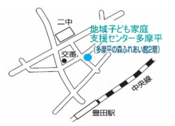 地域子ども家庭支援センター多摩平の場所