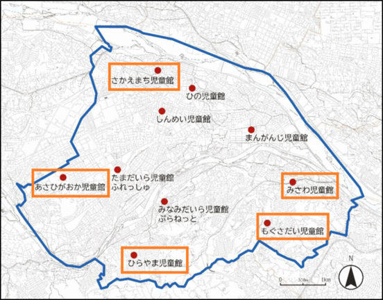 児童館位置図(5館)
