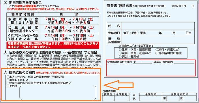 入場券の裏面の画像