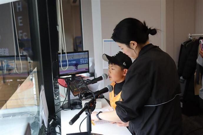 写真：アナウンス体験