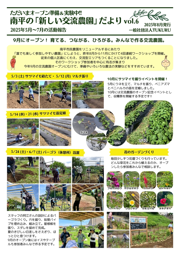 画像：新しい交流農園だより6表
