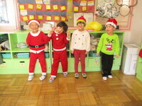 5歳児の写真、サンタ大集合