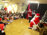 サンタさん登場の写真