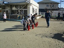 消火器訓練の写真