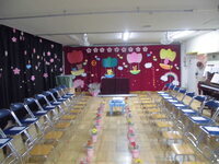 卒園式会場の写真