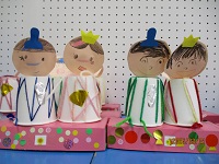 4歳の立体お雛様の写真